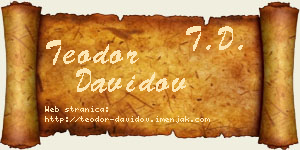 Teodor Davidov vizit kartica